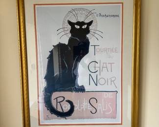 Théophile-Alexandre Steinlen “Tournée du Chat Noir” French Art Nouveau Poster Print, Framed