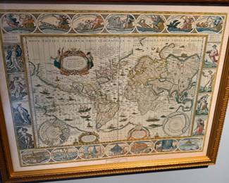 Guillaume & Jean Blaeu “Nova Totius Terrarum Orbis” World Map Reproduction