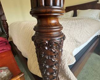Henredon Aston Court Mahogany Four Poster Bed