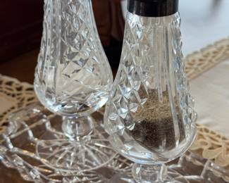 Waterford Crystal Footed Salt & Pepper Shakers, Pair