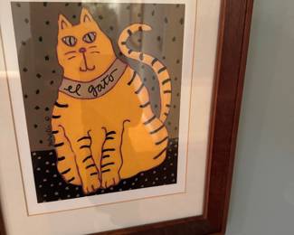 Laurel Burch “El Gato” Cat Art Print