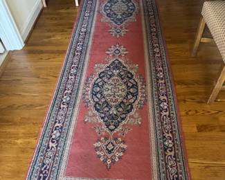 Persian Sarouk Style Wool Runner Rug aprox. 10' long