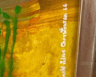 Signed Ronald Julius Christensen '66 "Spring Greens" Oil Painting