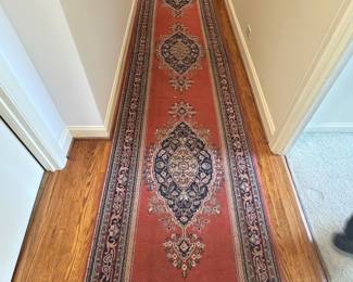 Persian Sarouk Style Wool Runner Rug aprox. 10' long