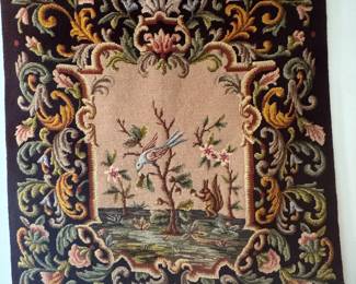 Aubusson-Style Needlepoint Tapestry Wall Hangings
