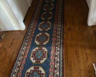 Caucasian Kazak Style Wool Runner Rug