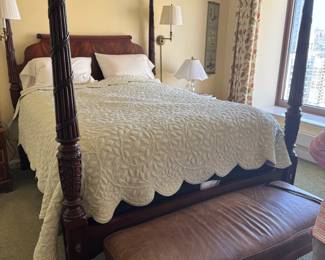 Henredon Aston Court Mahogany Four Poster Bed