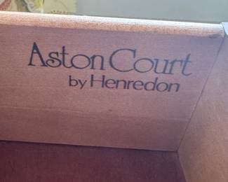 Henredon Aston Court Burl Wood Three-Drawer Nightstand