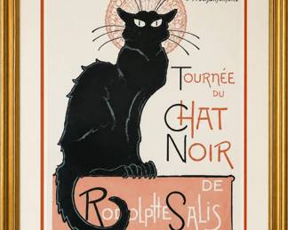 Théophile-Alexandre Steinlen “Tournée du Chat Noir” French Art Nouveau Poster Print, Framed