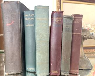 Assorted Classic Literature Hardcover Books by George Santayana, Hugh Walpole & J.M. Barrie – Six-Book Collection