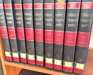Collier’s Encyclopedia Hardcover Reference Books Black & Red Bindings