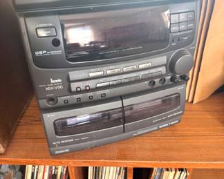 Aiwa NSX-V50 Digital Audio Stereo System with 3-Disc CD Changer, Dual Cassette Deck & Karaoke
