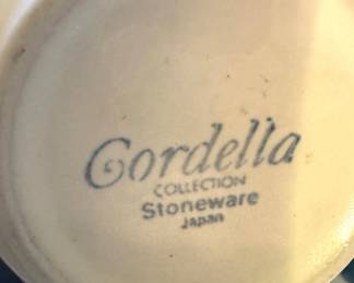 Cordella Collection Japan Blue Floral Stoneware Coffee Mugs