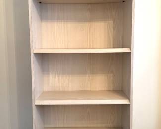 Contemporary Light Oak-Finish Five-Shelf Open Bookcase & Display Storage Unit