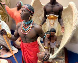 African American angel and warrior sculptures, Blackshear style
