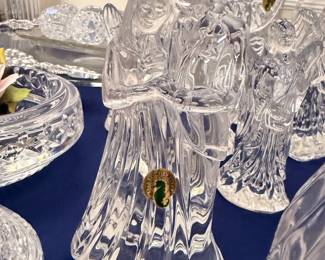 Waterford crystal angel figurines with seahorse label