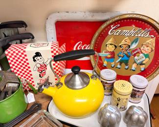 Campbell's Soup and Coca-Cola advertising trays, Big Boy