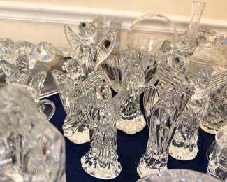 Crystal glass angel figurine collection