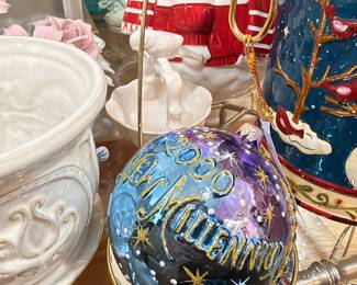 Millennium 2000 ornament and holiday cookie jars