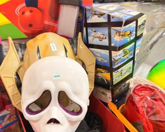 Halloween masks, toys, and games lot
