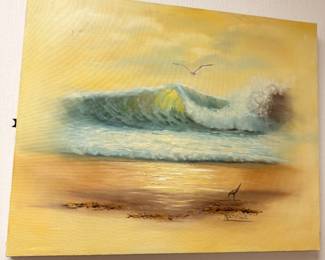 Ocean wave seascape oil painting on canvas