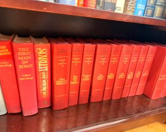 Red leather bound classics, Scarlett, Gone with the Wind