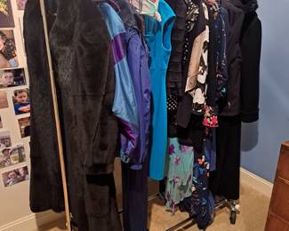 Lady's small & med, size clothing including full size mink coat.