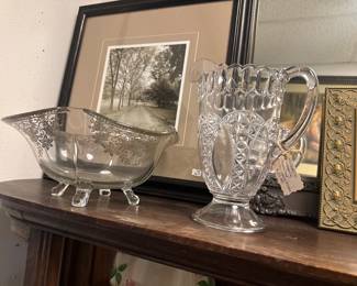 Pretty glass pitcher