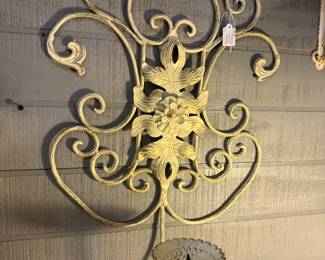 Gold candlestick sconces