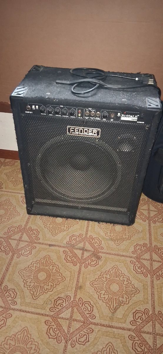 black Fender Rumble 60 Bass Combo Amp with a single 12-inch $400