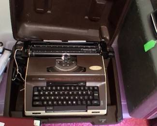 vintage brown Sears Communicator Electric Typewriter