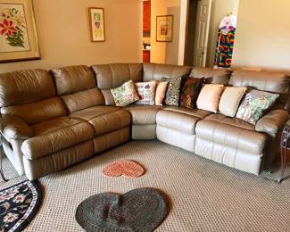 Big comfy sofa/leather