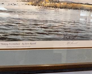 Steve Russell Making a Comeback Signed Print