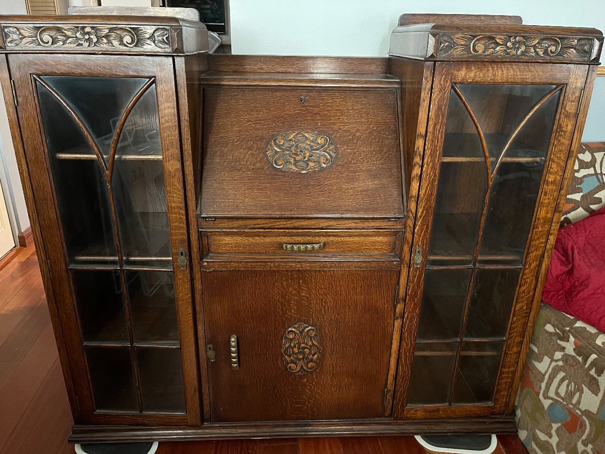 Side by side secretary desk