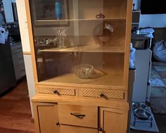 Mid century China cabinet hutch