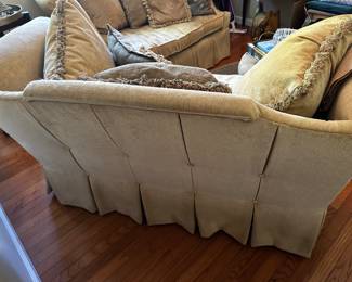 Back of velvet Loveseats - gorgeous upholstery 