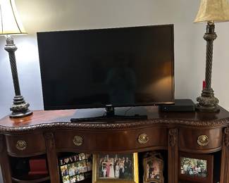 Walnut Bookcase/credenza  has a matching table desk 
