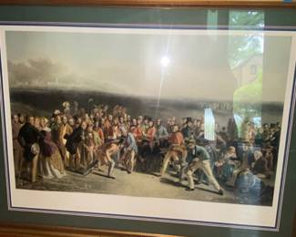 Classic beautiful triple mounted 1850 Golf  Scene  at St Andrew’sat