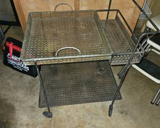 Vintage Wrought iron Drink cart