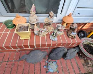 Various Yard Statues and Tom Clark Gnomes