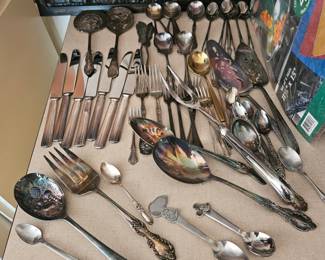 Silver Flatware and serving pieces
