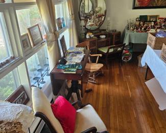 Antique Rocker and Drop leaf table