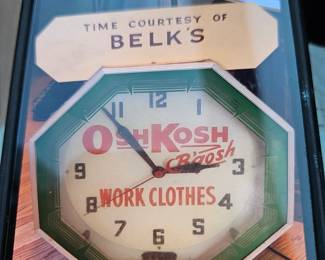 Osh Kosh B'gosh Vintage Neon clock