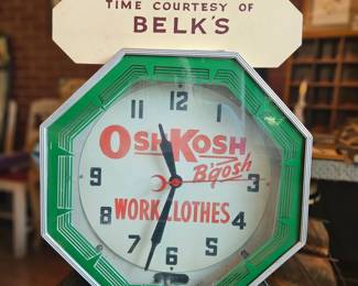 OshKosh B'gosh Neon Clock (keeps perfect time, won't light)
