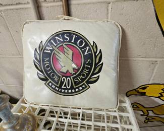 Vintage Winston Motor Sports Seat Cushion