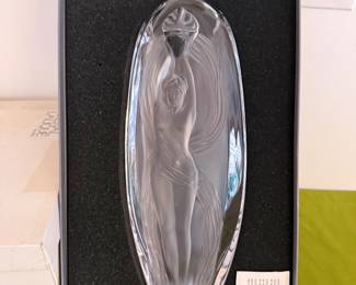 Lalique "Eroica" Floral Vase, Rare, Brand new in box