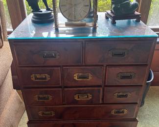 Oyster Burl wood campaign chest