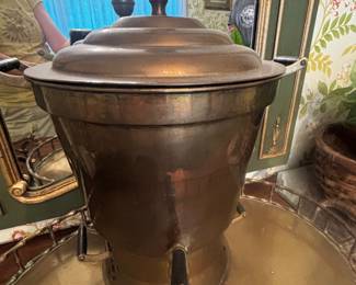 Copper hot beverage dispenser