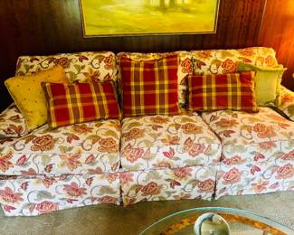 Vintage Bassett floral sofa