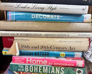 Various design coffee table books